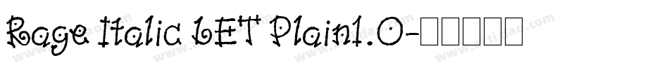 Rage Italic LET Plain1.0字体转换